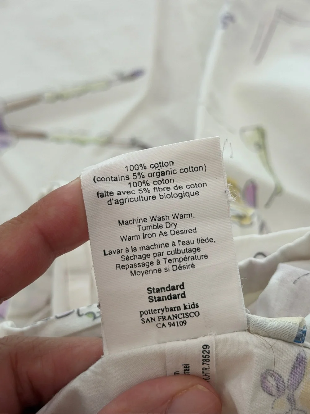 Pottery Barn Kids Lot of 2 White Pink Organic Cotton Pillowcase Sham